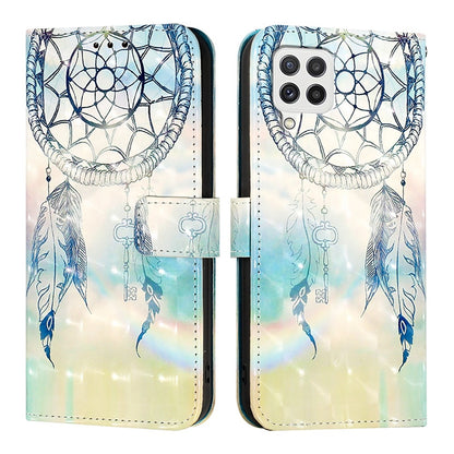 Samsung Galaxy A22 4G Leather Flip Phone Case with 3D Painted Design, Card Holder, Wallet & Stand Function - Durable Protection & Easy Access
