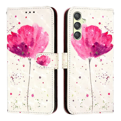 Samsung Galaxy A24 4G Leather Flip Phone Case with 3D Painted Design, Card Holder, Wallet & Stand Function - Durable Protection & Easy Access