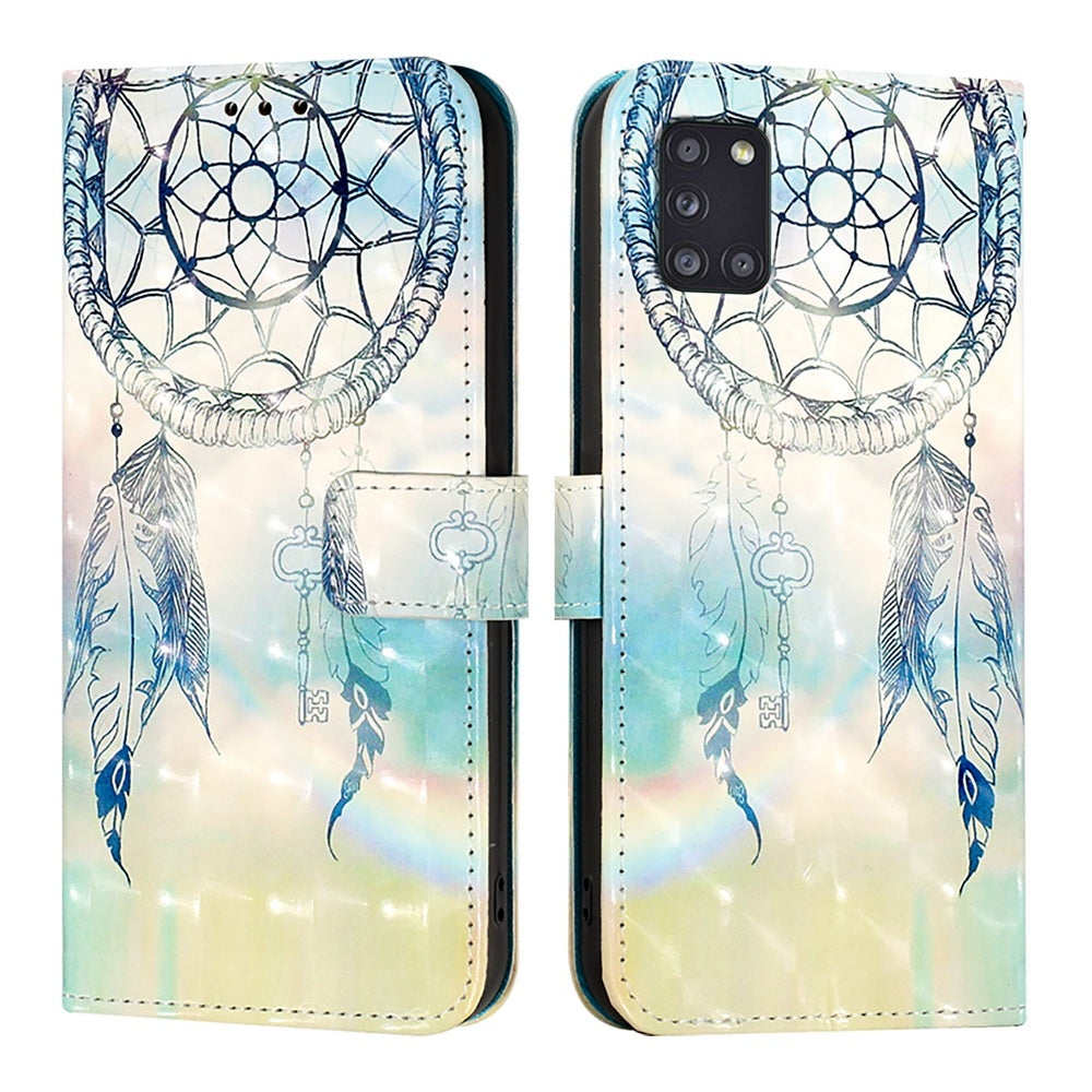 Samsung Galaxy A31 Leather Flip Phone Case with 3D Painted Design, Card Holder, Wallet & Stand Function - Durable Protection & Easy Access