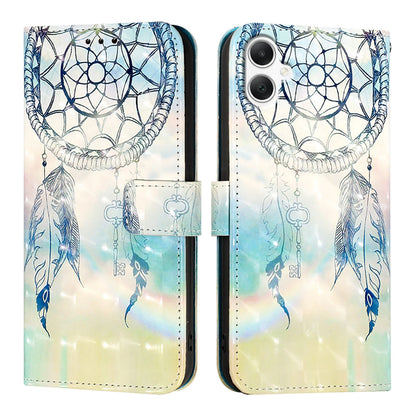 Samsung Galaxy A06 4G Leather Flip Phone Case with 3D Painted Design, Card Holder, Wallet & Stand Function - Durable Protection & Easy Access