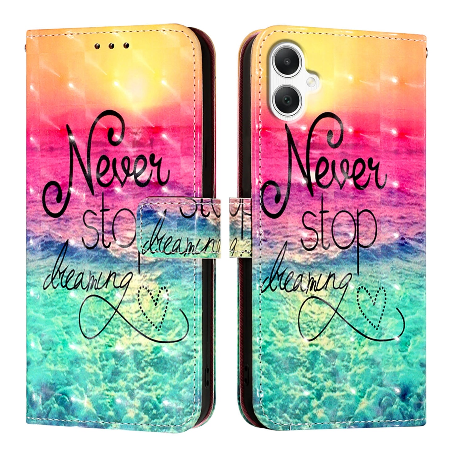 Samsung Galaxy A06 4G Leather Flip Phone Case with 3D Painted Design, Card Holder, Wallet & Stand Function - Durable Protection & Easy Access