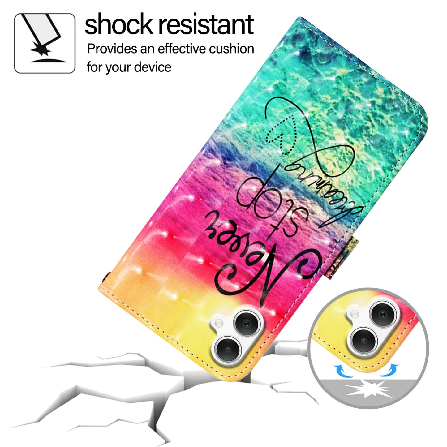 Samsung Galaxy A06 4G Leather Flip Phone Case with 3D Painted Design, Card Holder, Wallet & Stand Function - Durable Protection & Easy Access