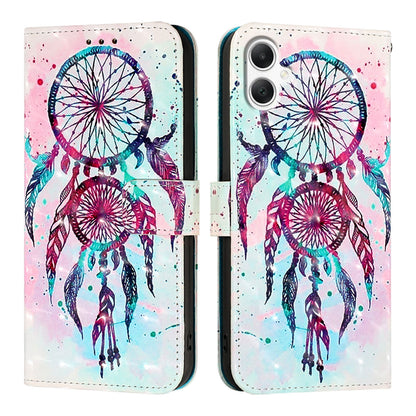 Samsung Galaxy A06 4G Leather Flip Phone Case with 3D Painted Design, Card Holder, Wallet & Stand Function - Durable Protection & Easy Access