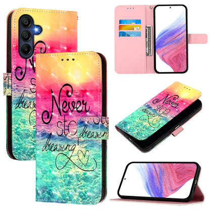 Samsung Galaxy A16 5G Leather Flip Phone Case with 3D Painted Design, Card Holder, Wallet & Stand Function - Durable Protection & Easy Access