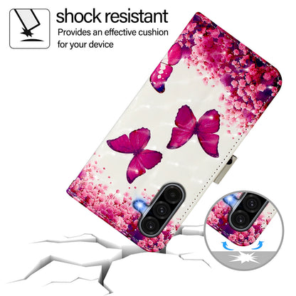 Samsung Galaxy A36 5G Leather Flip Phone Case with 3D Painted Design, Card Holder, Wallet & Stand Function - Durable Protection & Easy Access