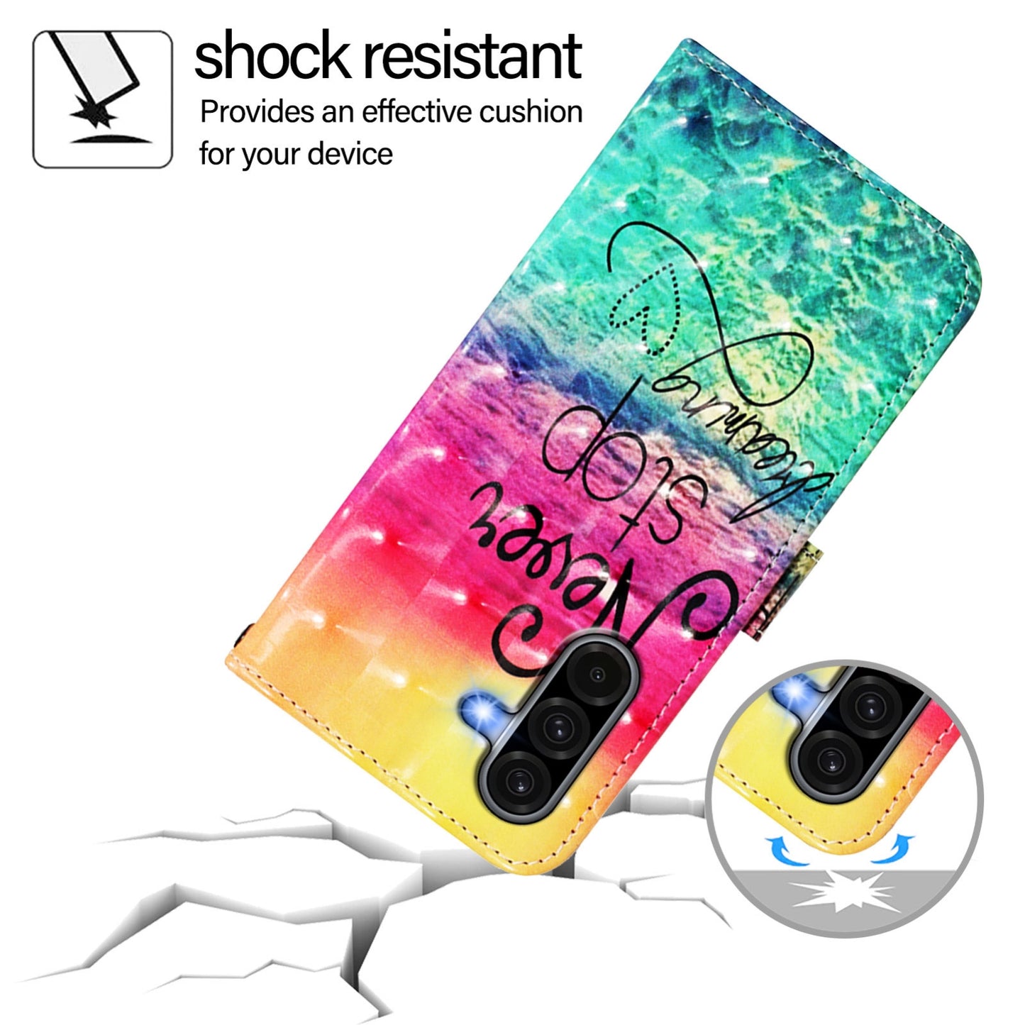 Samsung Galaxy A36 5G Leather Flip Phone Case with 3D Painted Design, Card Holder, Wallet & Stand Function - Durable Protection & Easy Access