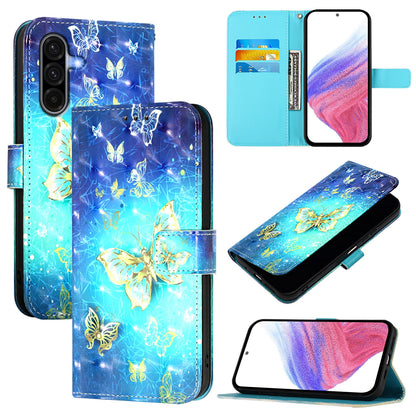 Samsung Galaxy A56 5G Leather Flip Phone Case with 3D Painted Design, Card Holder, Wallet & Stand Function - Durable Protection & Easy Access