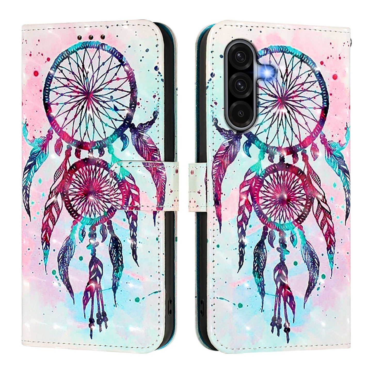 Samsung Galaxy A56 5G Leather Flip Phone Case with 3D Painted Design, Card Holder, Wallet & Stand Function - Durable Protection & Easy Access