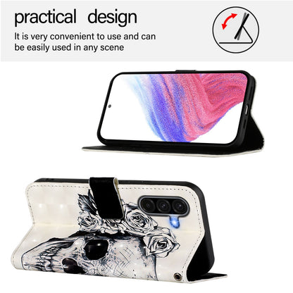 Samsung Galaxy A56 5G Leather Flip Phone Case with 3D Painted Design, Card Holder, Wallet & Stand Function - Durable Protection & Easy Access