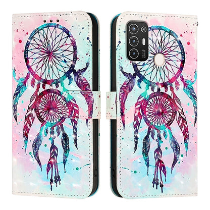 ZTE Blade A52 Leather Flip Phone Case with 3D Painted Design, Card Holder, Wallet & Stand Function - Durable Protection & Easy Access
