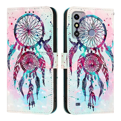 ZTE Blade A53 Leather Flip Phone Case with 3D Painted Design, Card Holder, Wallet & Stand Function - Durable Protection & Easy Access