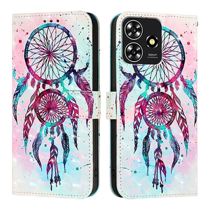 ZTE Blade A73 4G Leather Flip Phone Case with 3D Painted Design, Card Holder, Wallet & Stand Function - Durable Protection & Easy Access