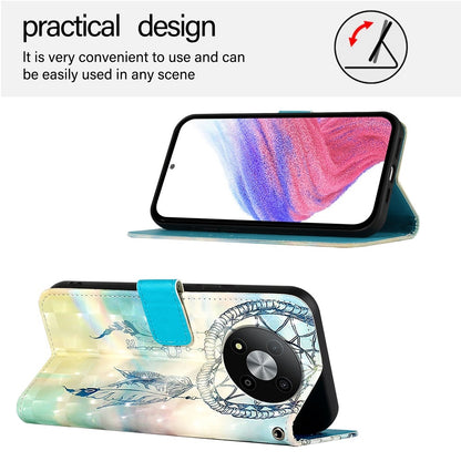 ZTE Blade A73 5G Leather Flip Phone Case with 3D Painted Design, Card Holder, Wallet & Stand Function - Durable Protection & Easy Access