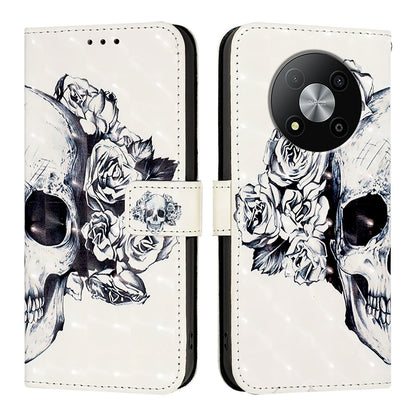 ZTE Blade A73 5G Leather Flip Phone Case with 3D Painted Design, Card Holder, Wallet & Stand Function - Durable Protection & Easy Access