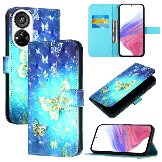 ZTE Blade V40s Leather Flip Phone Case with 3D Painted Design, Card Holder, Wallet & Stand Function - Durable Protection & Easy Access