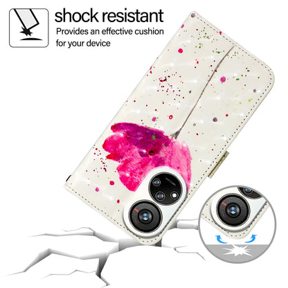 ZTE Blade V40s Leather Flip Phone Case with 3D Painted Design, Card Holder, Wallet & Stand Function - Durable Protection & Easy Access