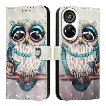 ZTE Blade V40s Leather Flip Phone Case with 3D Painted Design, Card Holder, Wallet & Stand Function - Durable Protection & Easy Access