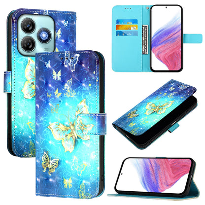 ZTE Blade A75 4G Leather Flip Phone Case with 3D Painted Design, Card Holder, Wallet & Stand Function - Durable Protection & Easy Access