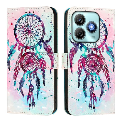 ZTE Blade A75 4G Leather Flip Phone Case with 3D Painted Design, Card Holder, Wallet & Stand Function - Durable Protection & Easy Access