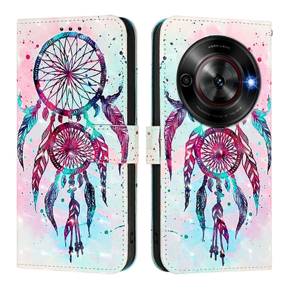 ZTE Blade A75 5G Leather Flip Phone Case with 3D Painted Design, Card Holder, Wallet & Stand Function - Durable Protection & Easy Access