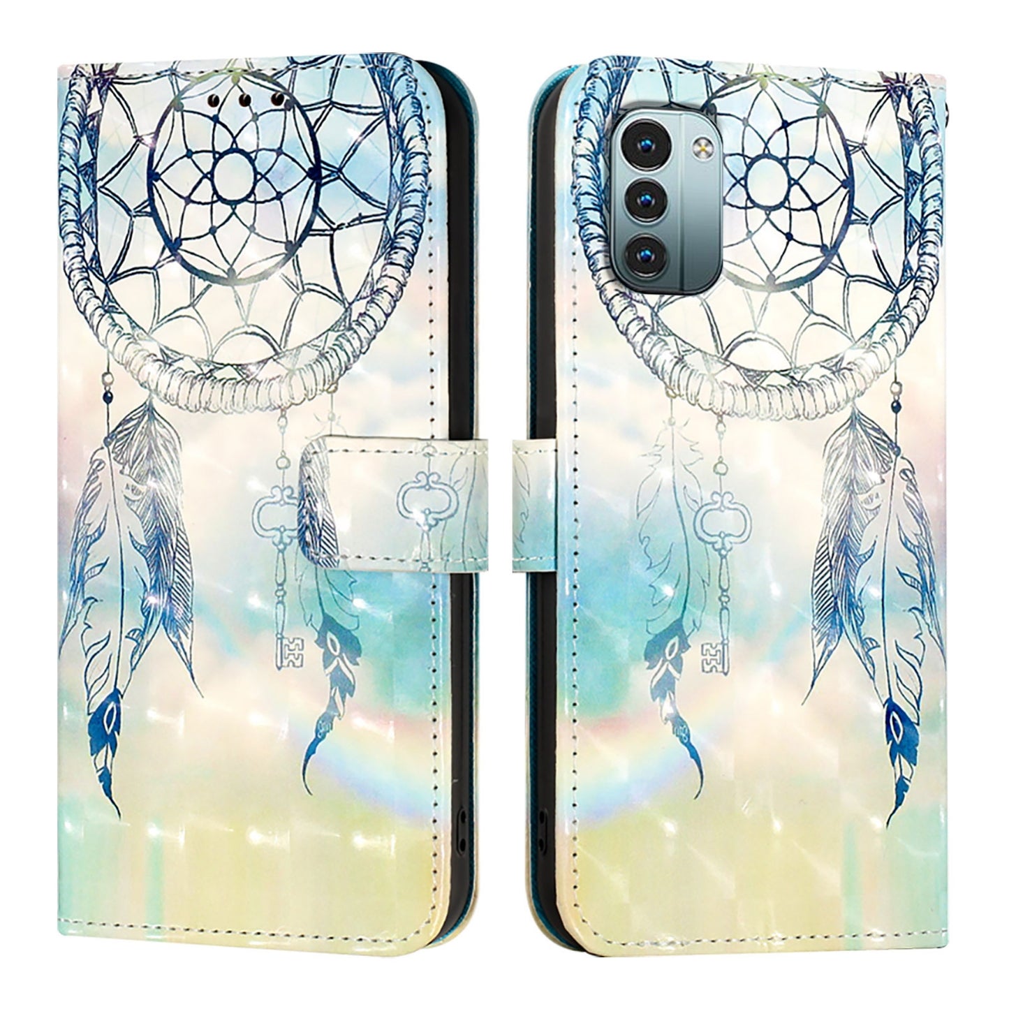 Nokia G11 Leather Flip Phone Case with 3D Painted Design, Card Holder, Wallet & Stand Function - Durable Protection & Easy Access