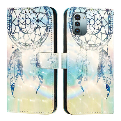 Nokia G11 Leather Flip Phone Case with 3D Painted Design, Card Holder, Wallet & Stand Function - Durable Protection & Easy Access