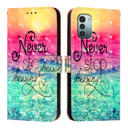 Nokia G21 Leather Flip Phone Case with 3D Painted Design, Card Holder, Wallet & Stand Function - Durable Protection & Easy Access