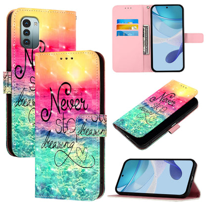 Nokia G21 Leather Flip Phone Case with 3D Painted Design, Card Holder, Wallet & Stand Function - Durable Protection & Easy Access