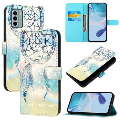 Nokia G22 Leather Flip Phone Case with 3D Painted Design, Card Holder, Wallet & Stand Function - Durable Protection & Easy Access