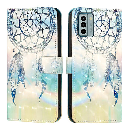 Nokia G22 Leather Flip Phone Case with 3D Painted Design, Card Holder, Wallet & Stand Function - Durable Protection & Easy Access