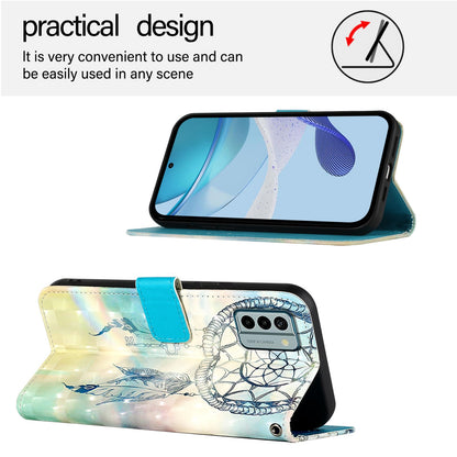 Nokia G22 Leather Flip Phone Case with 3D Painted Design, Card Holder, Wallet & Stand Function - Durable Protection & Easy Access