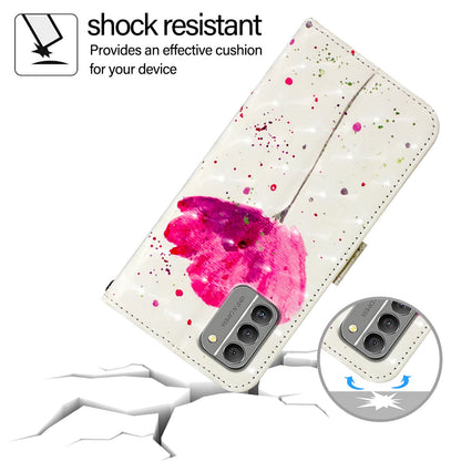 Nokia G400 Leather Flip Phone Case with 3D Painted Design, Card Holder, Wallet & Stand Function - Durable Protection & Easy Access