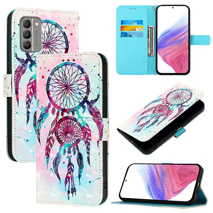 Nokia G400 Leather Flip Phone Case with 3D Painted Design, Card Holder, Wallet & Stand Function - Durable Protection & Easy Access