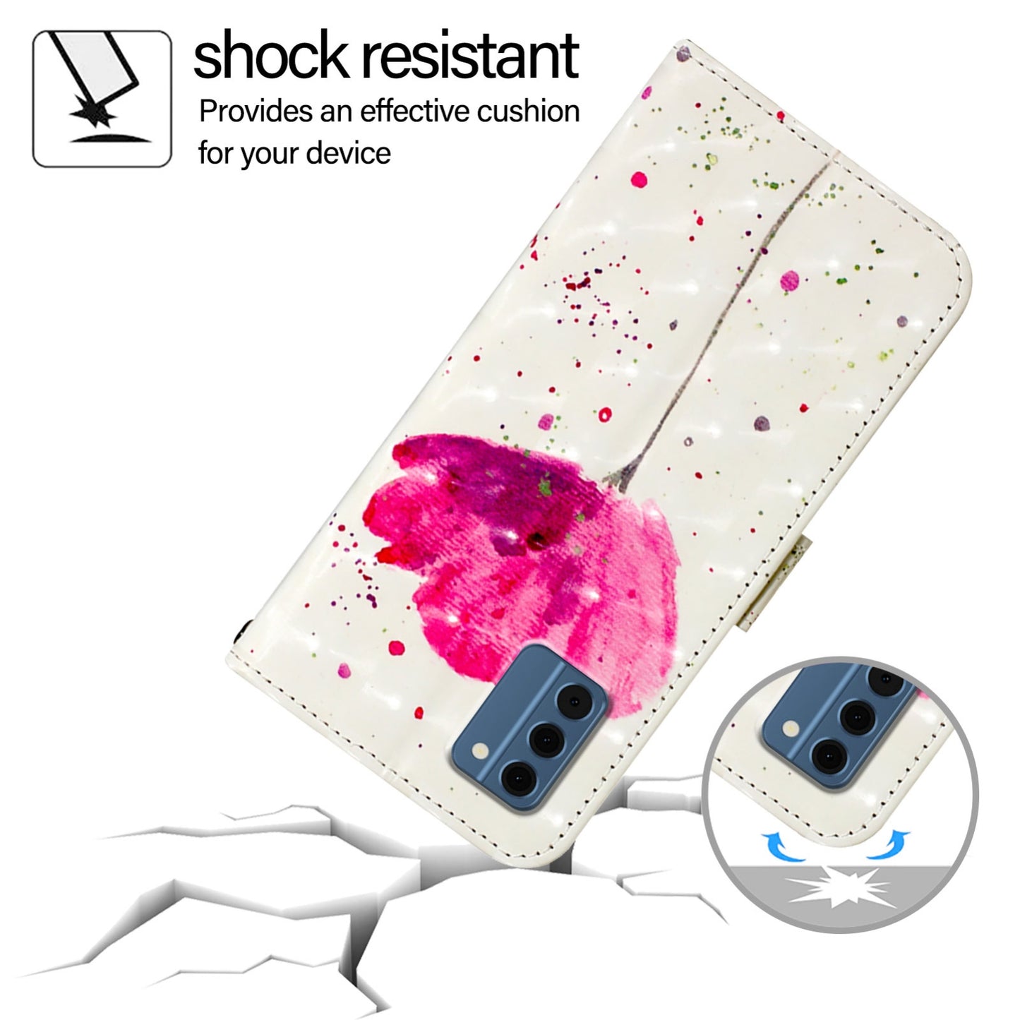 Nokia C300 Leather Flip Phone Case with 3D Painted Design, Card Holder, Wallet & Stand Function - Durable Protection & Easy Access