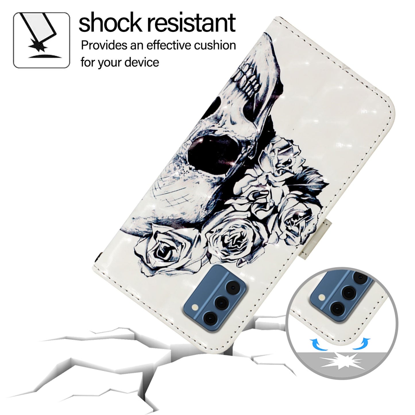 Nokia C300 Leather Flip Phone Case with 3D Painted Design, Card Holder, Wallet & Stand Function - Durable Protection & Easy Access