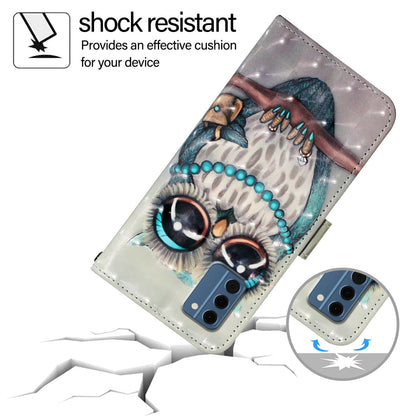 Nokia C300 Leather Flip Phone Case with 3D Painted Design, Card Holder, Wallet & Stand Function - Durable Protection & Easy Access