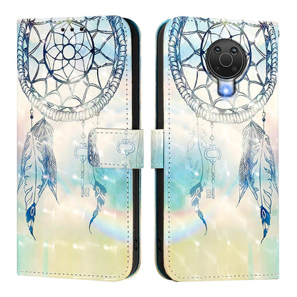 Nokia G10 Leather Flip Phone Case with 3D Painted Design, Card Holder, Wallet & Stand Function - Durable Protection & Easy Access