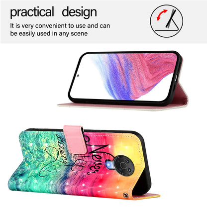 Nokia 6.3 Leather Flip Phone Case with 3D Painted Design, Card Holder, Wallet & Stand Function - Durable Protection & Easy Access