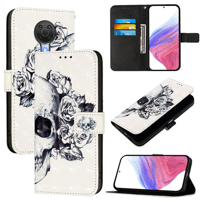 Nokia 6.3 Leather Flip Phone Case with 3D Painted Design, Card Holder, Wallet & Stand Function - Durable Protection & Easy Access