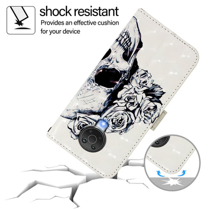 Nokia 6.3 Leather Flip Phone Case with 3D Painted Design, Card Holder, Wallet & Stand Function - Durable Protection & Easy Access