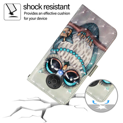 Nokia 6.3 Leather Flip Phone Case with 3D Painted Design, Card Holder, Wallet & Stand Function - Durable Protection & Easy Access