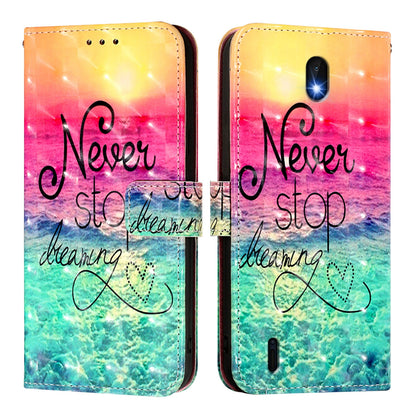 Nokia C01 Plus Leather Flip Phone Case with 3D Painted Design, Card Holder, Wallet & Stand Function - Durable Protection & Easy Access