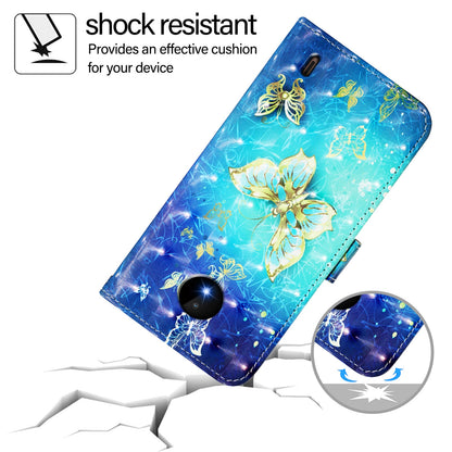 Nokia C20 Leather Flip Phone Case with 3D Painted Design, Card Holder, Wallet & Stand Function - Durable Protection & Easy Access