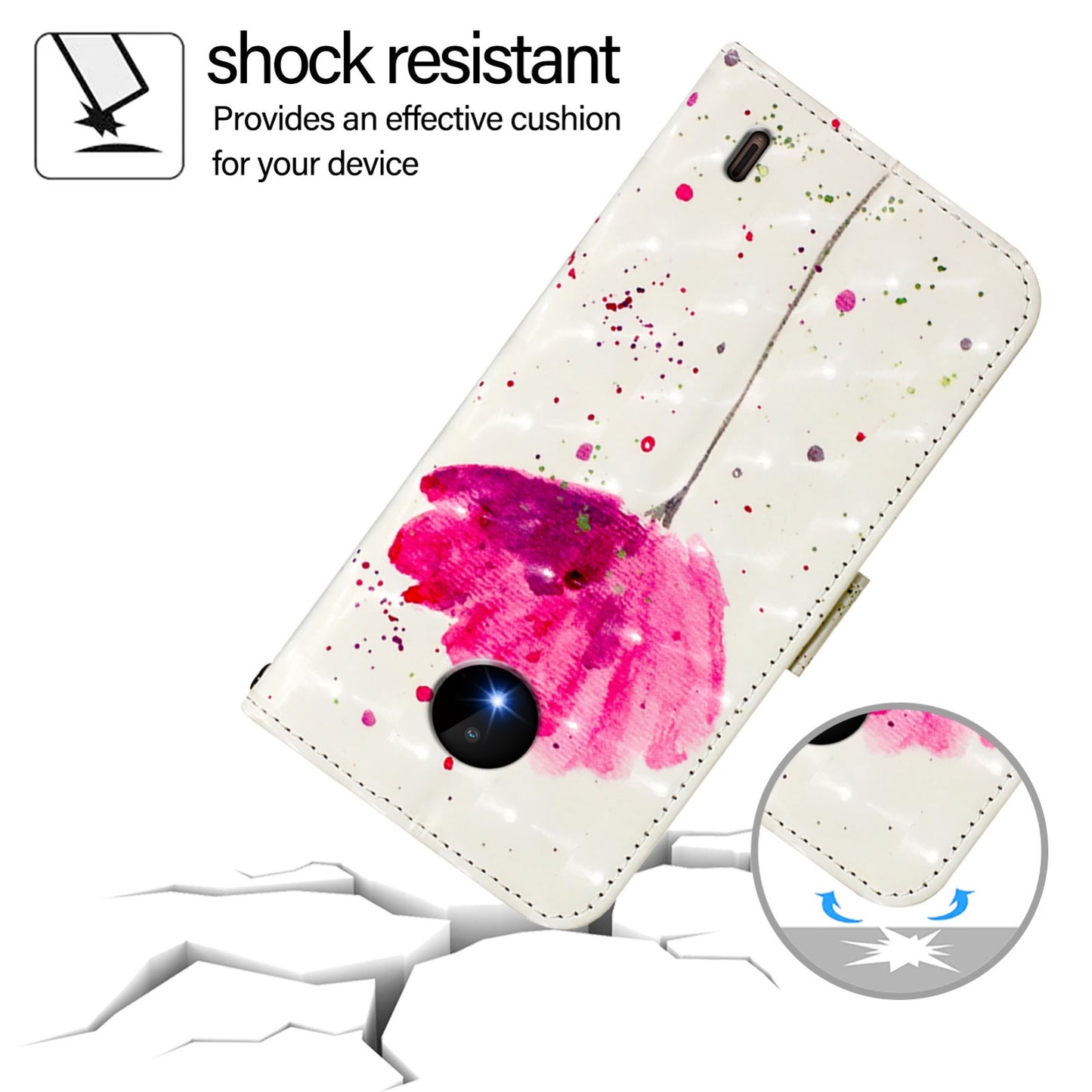 Nokia C20 Leather Flip Phone Case with 3D Painted Design, Card Holder, Wallet & Stand Function - Durable Protection & Easy Access