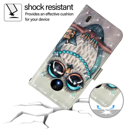 Nokia C10 Leather Flip Phone Case with 3D Painted Design, Card Holder, Wallet & Stand Function - Durable Protection & Easy Access