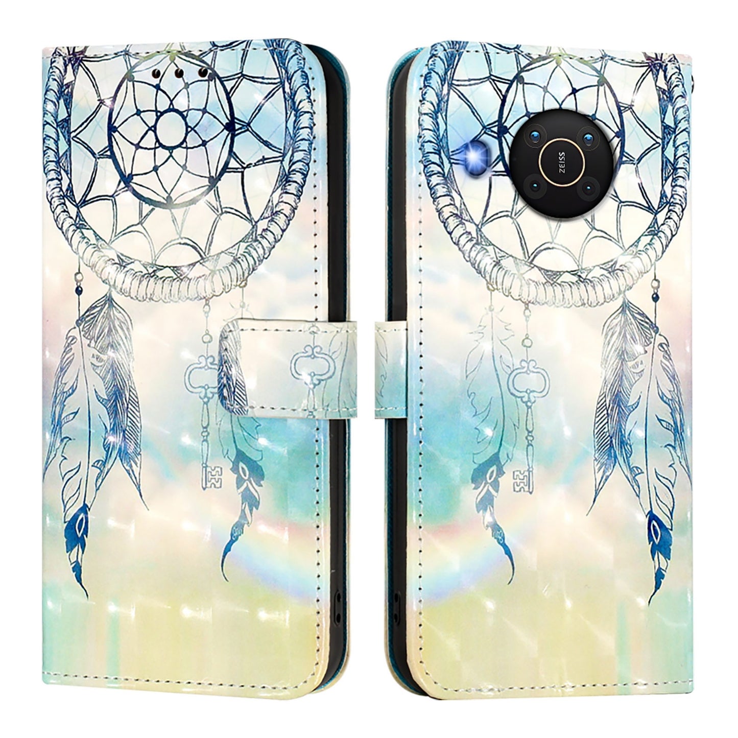 Nokia X20 Leather Flip Phone Case with 3D Painted Design, Card Holder, Wallet & Stand Function - Durable Protection & Easy Access