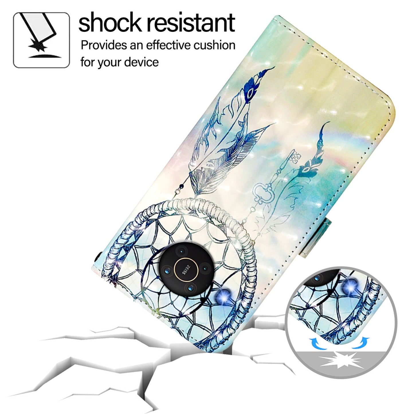 Nokia X10 Leather Flip Phone Case with 3D Painted Design, Card Holder, Wallet & Stand Function - Durable Protection & Easy Access