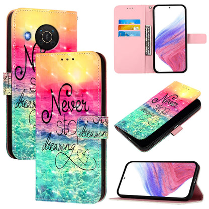 Nokia X10 Leather Flip Phone Case with 3D Painted Design, Card Holder, Wallet & Stand Function - Durable Protection & Easy Access