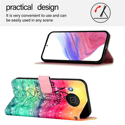 Nokia X10 Leather Flip Phone Case with 3D Painted Design, Card Holder, Wallet & Stand Function - Durable Protection & Easy Access