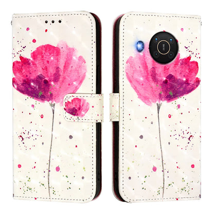 Nokia X20 Leather Flip Phone Case with 3D Painted Design, Card Holder, Wallet & Stand Function - Durable Protection & Easy Access